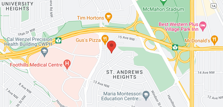 map of 305 1540 29 Street NW